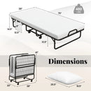Folding Guest Bed with Memory Foam Mattress and Pillow by LJGDeals