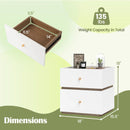 2-Drawer Modern Nightstand with Storage for Living Room Bedroom by LJGDeals