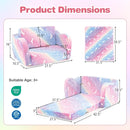 2-in-1 Folding Kids Couch with Blanket Glow in the Dark by LJGDeals