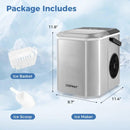 Ice Maker Countertop with Self-Cleaning for Home Kitchen Office Party by LJGDeals