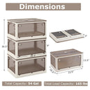 3-Pack Stackable Storage Bins with Lids with 5 Opening Ways by LJGDeals
