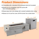 42 Inch 50 000 BTU Outdoor Rectangular Fire Table with Tank Holder by LJGDeals