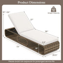 7-Position Adjustable PE Rattan Outdoor Chaise Lounge Chair by LJGDeals