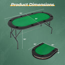 8 Players Texas Holdem Foldable Poker Table by LJGDeals