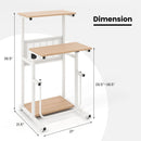 Standing Desk for Small Space Sit Stand Desk with Height Adjustable Desktop by LJGDeals