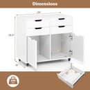 4 Drawer File Cabinet with Wheels for Home Office Organization by LJGDeals