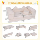9-Piece Climb and Crawl Foam and Floor Playset with Breathable Suede Fabric by LJGDeals