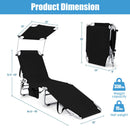 Set of 2 Portable Reclining Chair with 5 Adjustable Positions by LJGDeals