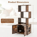 56 Inch Tall Cat Litter Box Enclosure with Storage by LJGDeals