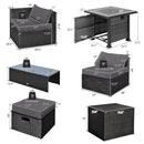 9 Pieces Patio Furniture Set with 32‚Äù Fire Pit Table and 50000 BTU Square Propane Fire Pit by LJGDeals
