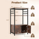 3-Tier Kitchen Baker’s Rack with Cabinet and 2 Open Shelves-Brown by LJGDeals