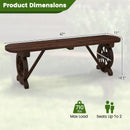 Patio Rustic Wood Bench with Wagon Wheel Base by LJGDeals