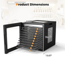 10 Stainless Steel Trays Dryer with 10 Presets-Black by LJGDeals