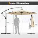 10 Feet Offset Hanging Umbrella with Base and Infinite Tilt by LJGDeals