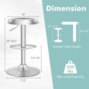 Modern Swivel Adjustable Height Bar Stool with Footrest for Pub Bistro Kitchen Dining