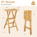 Set of 2 No Assembly Outdoor Bar Stools with Countered Seat by LJGDeals