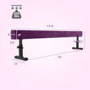 7.5 Feet High and Low Gymnastics Beam with 3 Heights-Purple by LJGDeals