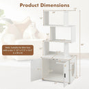 56 Inch Tall Cat Litter Box Enclosure with Storage by LJGDeals