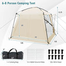 10 x 10 Feet Screened Canopy Tent w/ Vestibule and Zippered Door-Beige by LJGDeals
