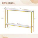 44 Inch Console Table with Shelf with Dual Anti-Tipping Kits by LJGDeals