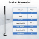 Golf Putter with Headcover 35 Inches Mallet Style Putter Right Handed by LJGDeals