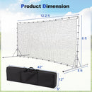 12 x 6 Feet Soccer Rebounder Net with All Weather Net-White by LJGDeals