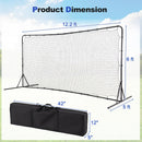 12 x 6 Feet Soccer Rebounder Net with All Weather Net-Black by LJGDeals