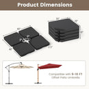 Patio Offset Umbrella Base with Easy-Fill Spouts by LJGDeals