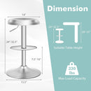 Modern Swivel Adjustable Height Bar Stool with Footrest for Pub Bistro Kitchen Dining by LJGDeals