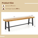 63 Inch 3-Person Acacia Patio Wood Outdoor Backless Bench by LJGDeals