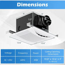 110 CFM Ceiling Mount Exhaust Ventilation Fan with Metal Housing by LJGDeals