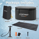 XL 129 Gal Oval Ice Bath Tub with Cover and Hand Pump for Athletes by LJGDeals