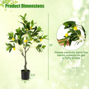 Artificial Lemon Tree 2.6/4/5.2 Feet Tall Fake Lemon Plant wuth Lemon Fruits by LJGDeals