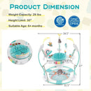 Baby Activity Center Height Adjustable Baby Bouncing Saucer with Interactive Toys by LJGDeals
