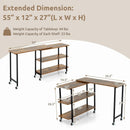 360° Rotating Sofa Side Table with 2-Tier Storage Shelves by LJGDeals