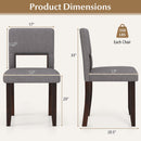 Set of 2 Wooden Dining Chair with Acacia Wood Frame Padded Seat and Back by LJGDeals