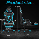 Reclining Racing Chair with Lumbar Support Footrest by LJGDeals
