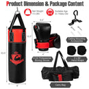 11 Pounds Kids Hanging Punching Bag Set with Punching Gloves-Black by LJGDeals