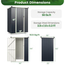 4 x 3 FT Metal Outdoor Storage Shed with Lockable Door-Gray by LJGDeals