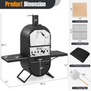 Outdoor Pizza Oven with 600D Oxford Fabric Cover 12 Inch Pizza Stone and Cooking Grill by LJGDeals