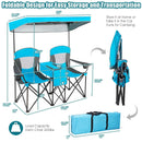 Portable Folding Camping Canopy Chairs with Cup Holder by LJGDeals