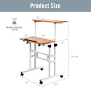 2 in 1 Height Adjustable Sit Standing Computer Desk by LJGDeals