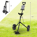 Folding 2 Wheels Push Pull Golf Cart Trolley with Scoreboard by LJGDeals