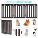 24 Inch Folding Wooden Freestanding Dog Gate with 360¬∞ Flexible Hinge for Pet by LJGDeals