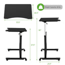 Height Adjustable Computer Desk Sit to Stand Rolling by LJGDeals