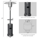 Outdoor Heater Propane Standing LP Gas Steel with Table by LJGDeals