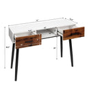 42 Inch Industrial Console Table with 2 Drawers for Entryway Hallway by LJGDeals