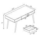 Stylish Computer Desk Workstation with 2 Drawers and Solid Wood Legs by LJGDeals