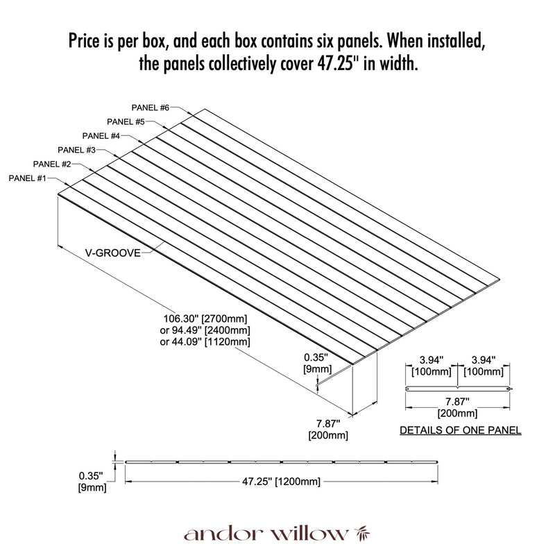 V-Groove Paintable Panels (Reversible)
