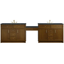 James Martin Bellshire 120" Double Bathroom Vanity, Honey Oak